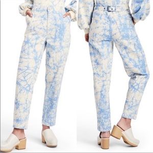 Rachel Comey For Target Tie Dye Marble Retro High Rise Tapered Straight Jeans 12